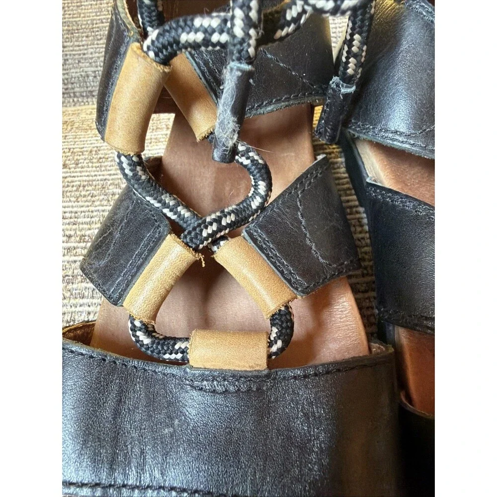 Sorel Torpeda II Lace Up Gladiator Sandals Womens Size 7.5 Black Brown